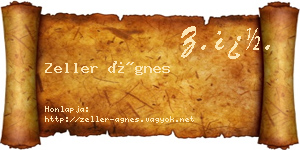 Zeller Ágnes névjegykártya